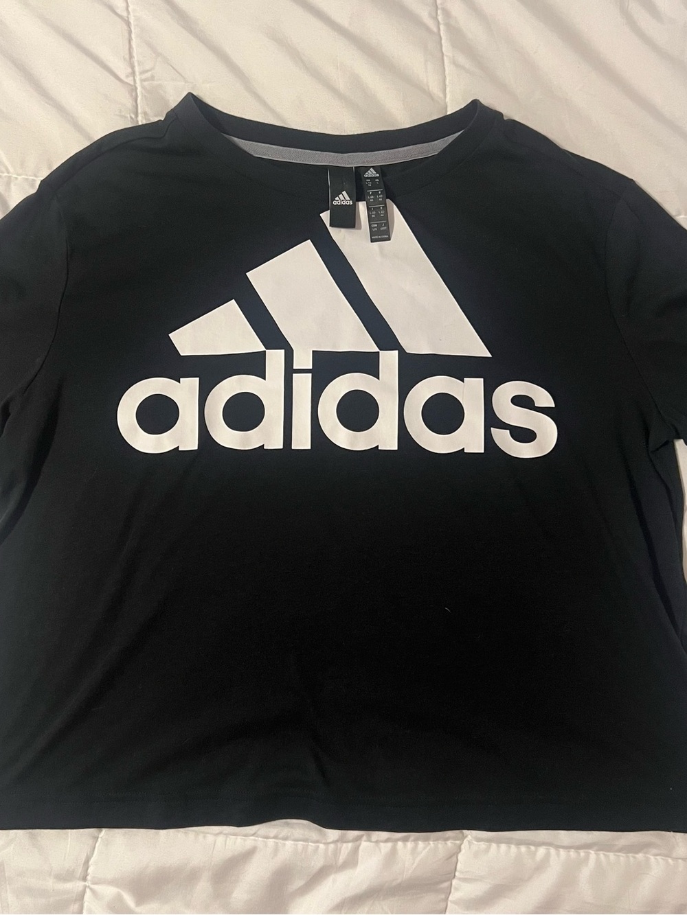 Short Sleeved Black Adidas T-Shirt